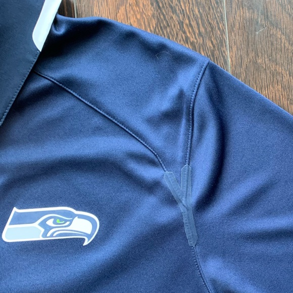 Nike Dri-Fit Seattle Seahawks navy polo men’s LG. - Picture 7 of 7